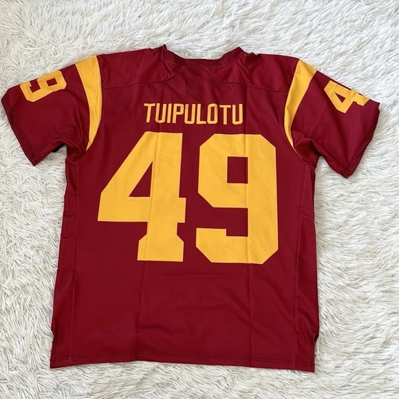 NEW USC Trojans Men's Cardinal #49 Tuli Tuipulotu Home Football Jersey medium - Picture 11 of 11